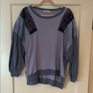 We The Free Purple and Gray Sweatshirt